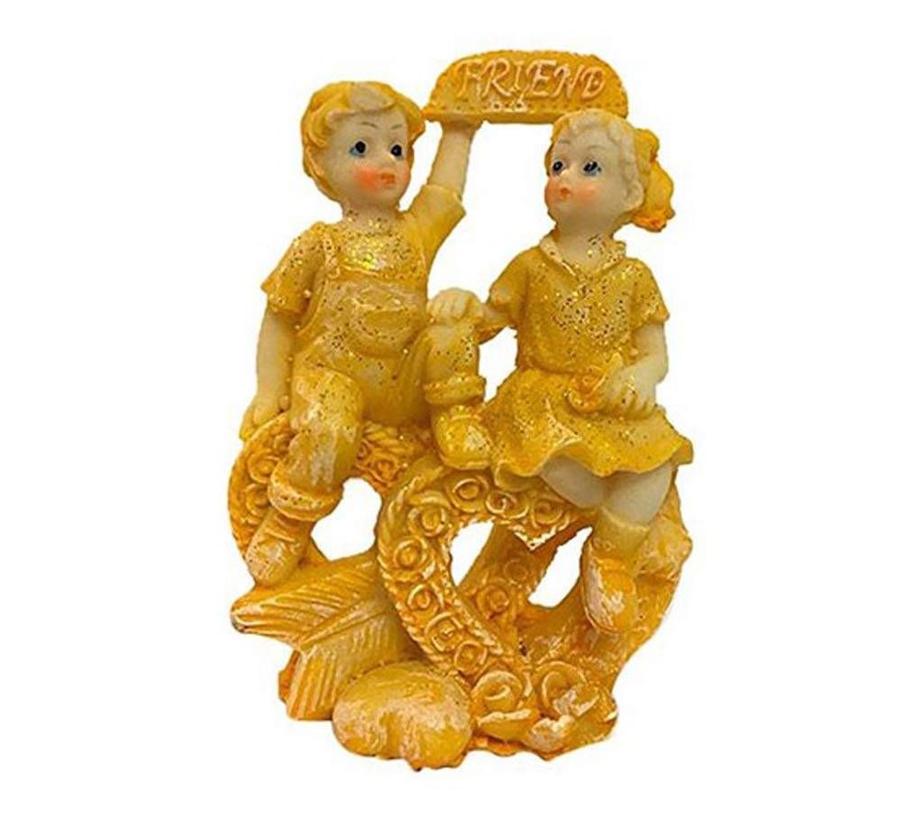 Friendship Golden Boy & Girl Ceramic Showpiece