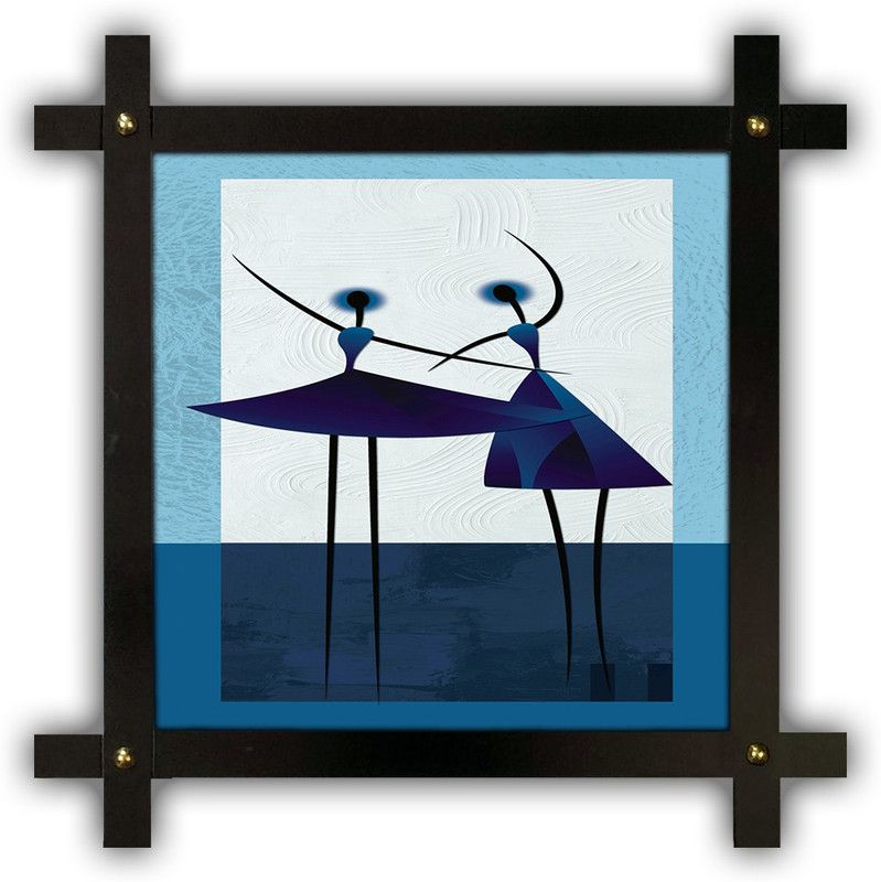 Poster N Frames Cross Wooden Frame Hand-Crafted with photo of Modern Arts 18186-crossframe Digital Reprint 16.5 inch x 16.5 inch Painting  (With Frame)