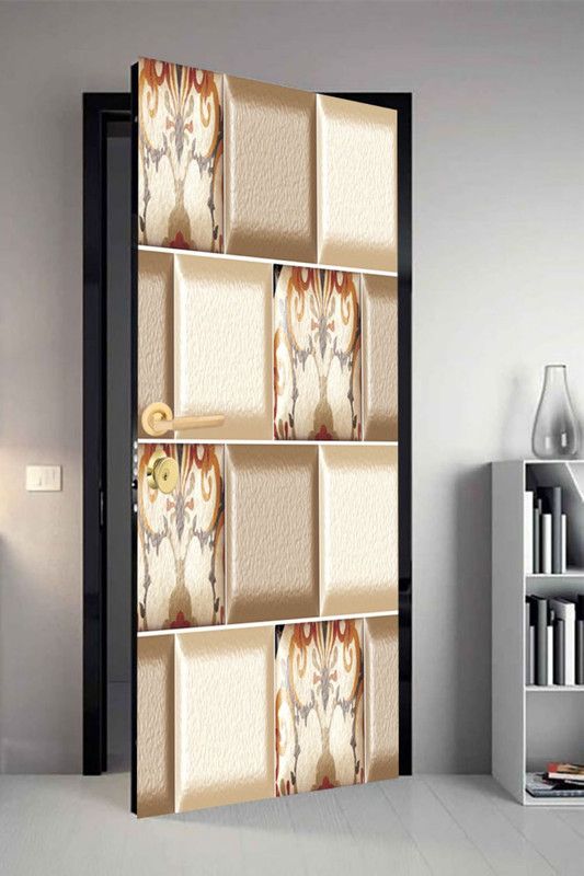 QTH 29.8 cm QTH Patterns Dor-6294 Design Door Sticker Self Adhesive Sticker  (Pack of 1)