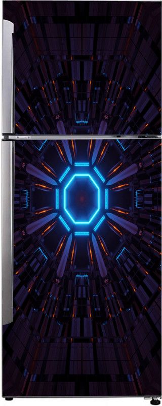 Advait Designs 60 cm Advait Designs Decoratvie abstract building lights wallpaper sticker for fridge décor Self Adhesive Sticker  (Pack of 1)