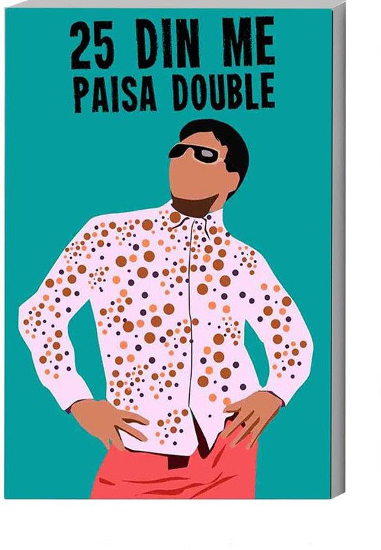 komstec 45.72 cm Famous Dialogue 25 Din Me Paisa Double Sunboard Self Adhesive Sticker  (Pack of 1)