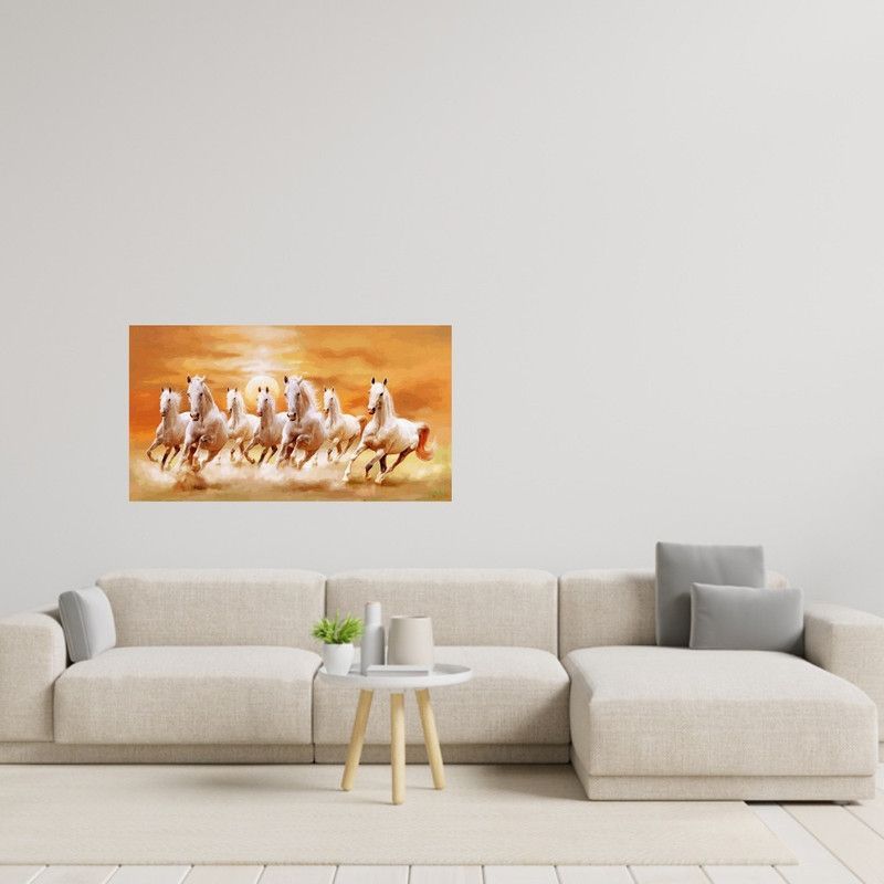 frixty 7 Horses Vinyl Wallsticker  (Multicolor)