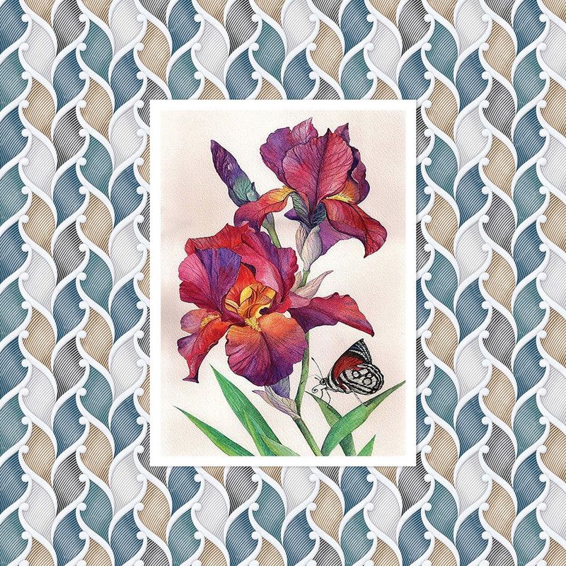DWELLSINDIA Flower Plant Unframed Canvas Painting Canvas 33.85 inch x 24.4 inch Painting  (Without Frame)