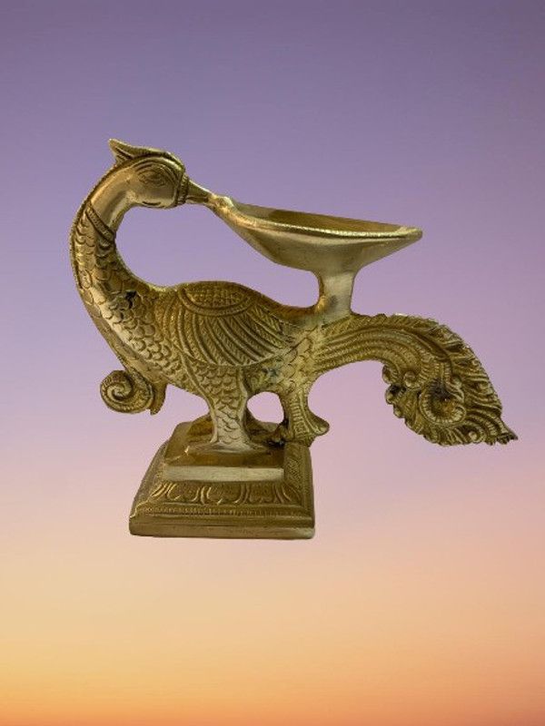 YADAV IMPEX Decorative Showpiece - 12 cm  (Brass, Brown)