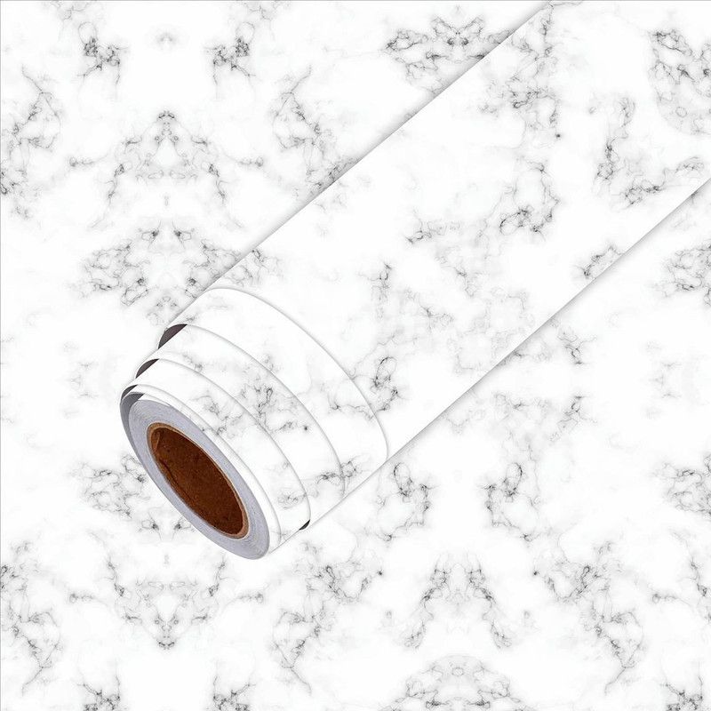 CVANU Decorative White, Grey Wallpaper  (30 cm x 63 cm)