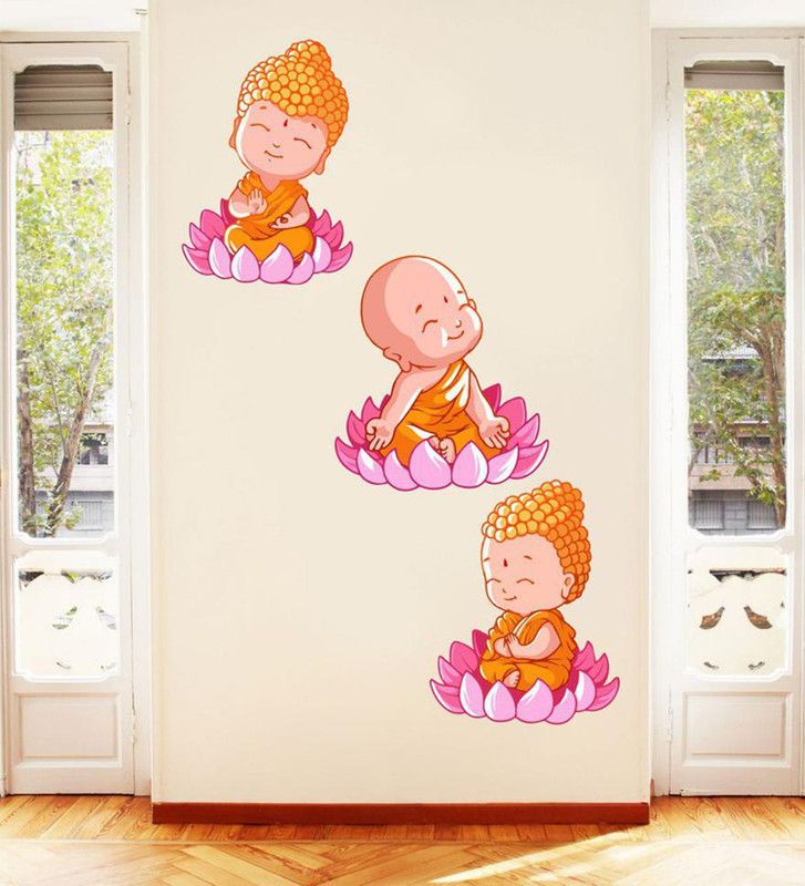 JNM ENTERPRISES 91 cm ' Cute Little Panda ' Wall Sticker (PVC Vinyl, 91 cm x 51 cm , Multicolour) Self Adhesive Sticker  (Pack of 1)