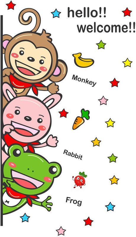 Welcome Extra Large Vinyl Wallsticker( 70 cm x 120 cm)  (Multicolor)