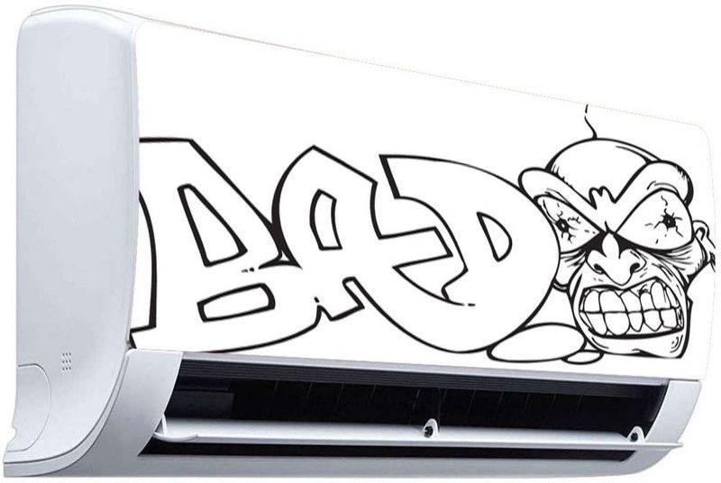 QTH 91 cm QTH LINE ART DESIGN AC STICKER SUITABLE FOR ALL TYPE OF AC QTH-AC-0288 Self Adhesive Sticker  (Pack of 1)