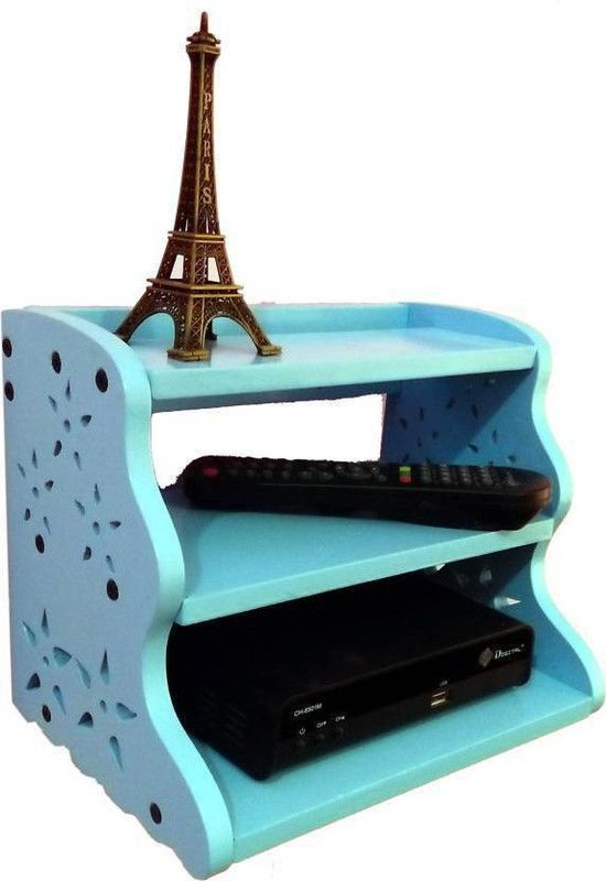 ANB Enterprises wall set up box stand MDF (Medium Density Fiber) Wall Shelf  (Number of Shelves - 3, Blue)