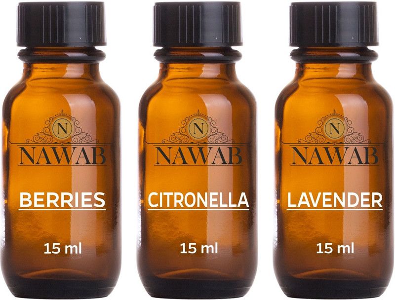 NAWAB essential aroma Diffuser oil(Berries,Citronella,Lavender-15ml each) Aroma Oil  (3 x 15 ml)