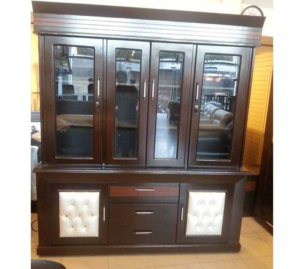 4 Palla Wooden Showcase - Dark Brown