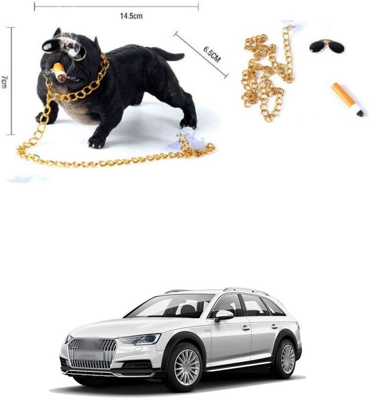 PRTEK Cute Sleeping Dog for Car, Home Interior, Office Work Table Designs 287 Decorative Showpiece - 8 cm  (Brass, Multicolor)