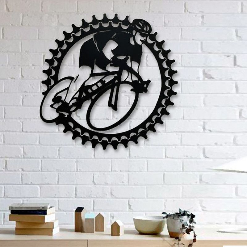 Sanvi Creations The 3D Wall Art BICYCLE WALL DECOR 14(Black)Suitable for Living Room,Foyer,Bedroom,Hallway  (18 cm X 12 cm, Black)