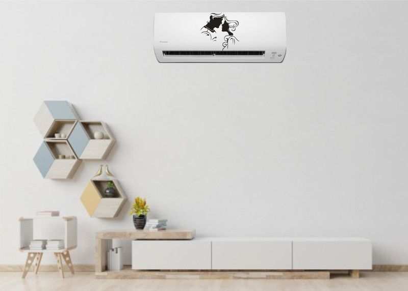 Crown Decals 30 cm Multi Color Decorative Air conditioner Sticker - AC Sticker_PCAC210 Self Adhesive Sticker  (Pack of 1)