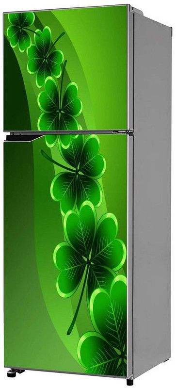 Burhani Decor 60 cm 3D road colourful tree leaves Fridge wallpaper poster Adhesive Vinyl Sticker Fridge wrap Decorative sticker (pvc vinyl covering area 60cm X 160cm ) Self Adhesive Sticker  (Pack of 1)