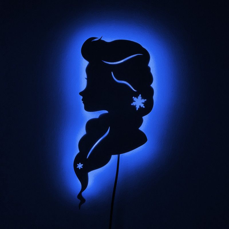 Trigica Frozen Wall Light|LED Wall Night Lamp|Wall Hanging Home Decor Item  (Blue)