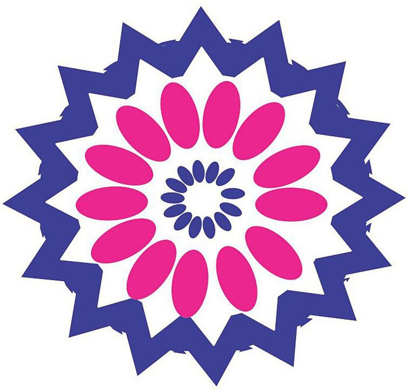 Decor Villa 60.96 cm Decor Villa Mesmerising Rangoli Floor Sticker (24*24) Inch Sticker  (Pack of 1)
