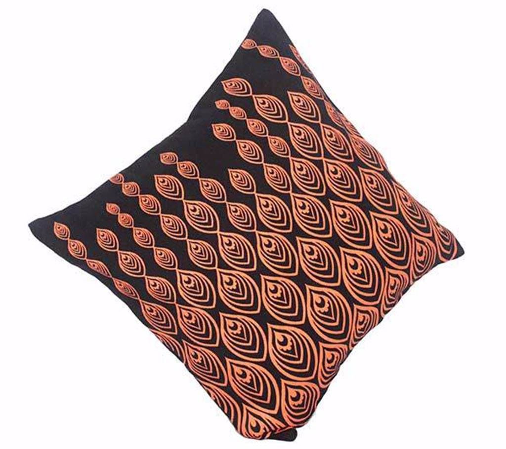 Jute Cotton Black Cushion Cover
