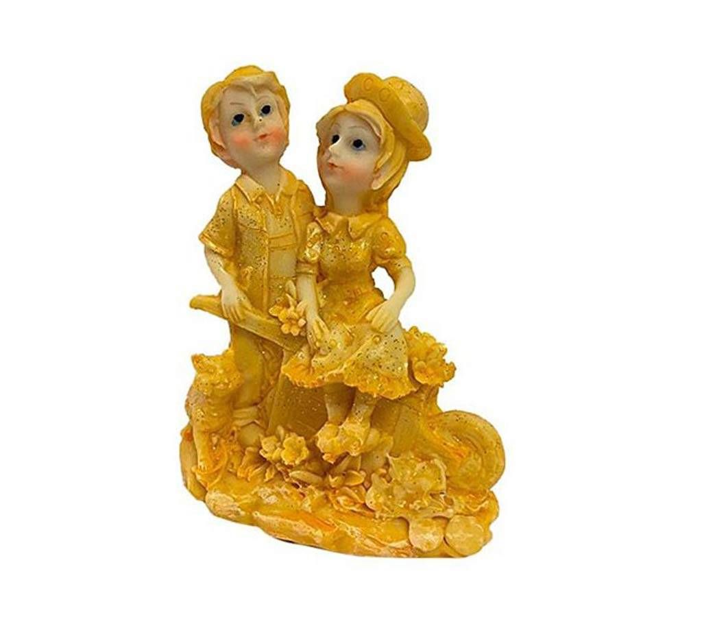Cute Ceramic Showpiece - Couple Golden boy & girl