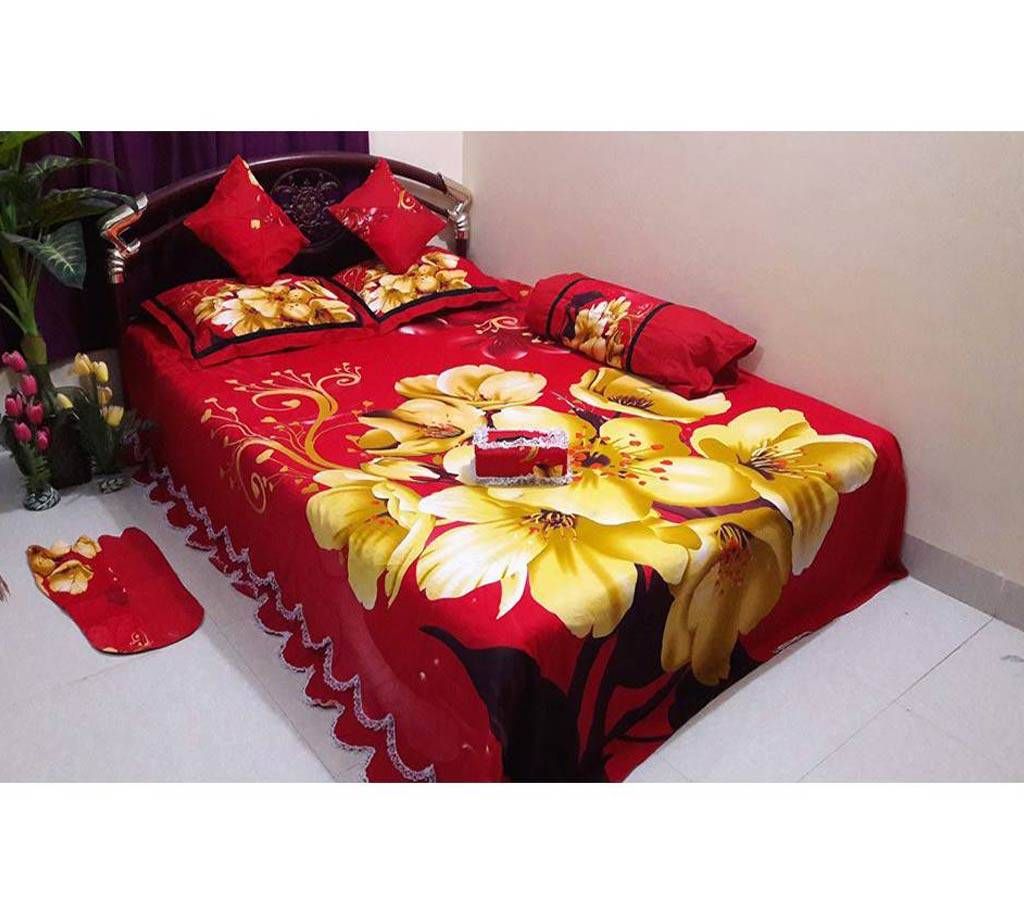Cotton King Size Bedsheet Set - 8pcs (AF 032)