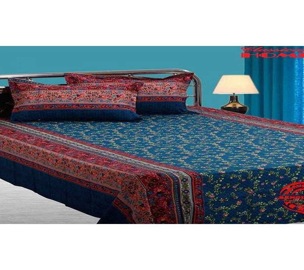 Home Tex Bed Sheet with Two Pillow Cover