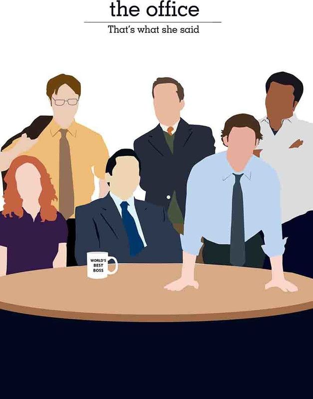 The Office Minimal Art Poster for Room & Office Paper Print  (19 inch X 13 inch, Rolled)