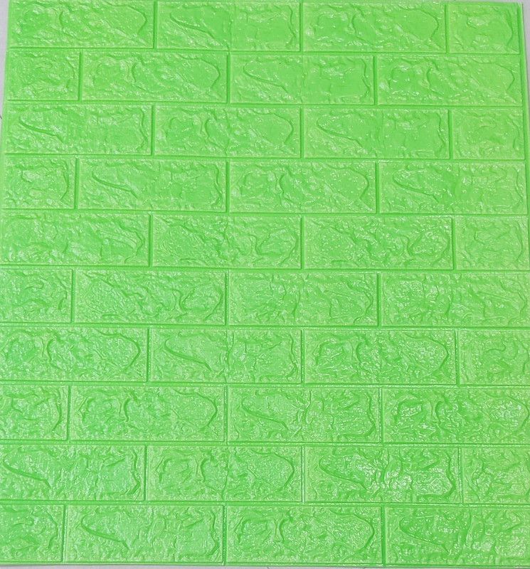 DOOR BASE Decorative Green Wallpaper  (77 cm x 70 cm, Pack of 8)