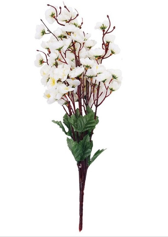 Tinsel tree White, Pink Orchids Artificial Flower  (30 inch, Pack of 9, Flower Bunch)
