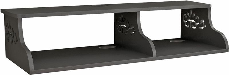 Trendy ILE Wooden Set Top Box Stand/DTH Stand/WIFI Router Stand,Wall Mount with Wifi Holder MDF (Medium Density Fiber) Wall Shelf  (Number of Shelves - 1, Black)