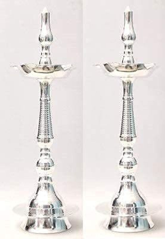 damurhu Silver (Pack of 2) Table Diya Set  (Height: 12 inch)