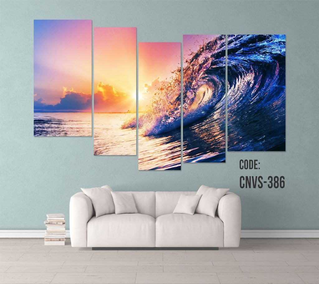 CNVS-386 Sea Wave Wall Canvas Art Prints 48 inch x 36 inch