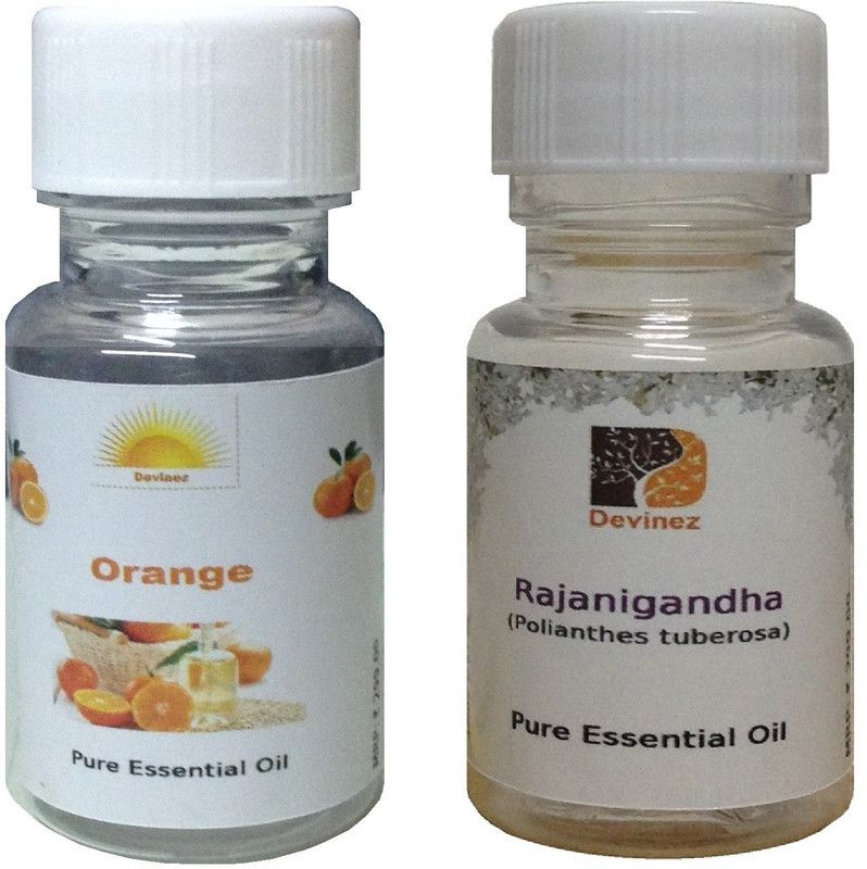 Devinez Orange, Rajnigandha Aroma Oil  (2 x 15 ml)
