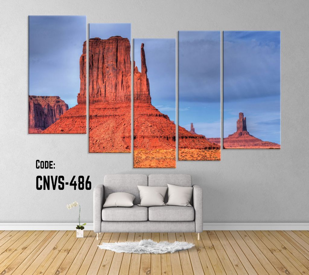 CNVS-486 Sunny Mountain Wall Canvas Art Prints 72 inch x 36 inch
