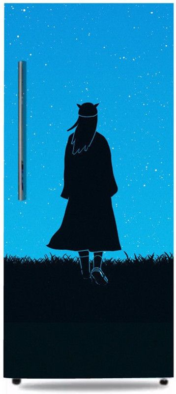 ColorsGraphics 60 cm Ninja Girl, Field, Starts Self Adhesive Sticker  (Pack of 1)