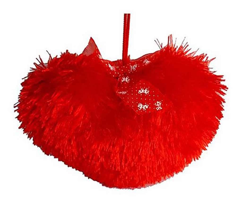 Small red heart shaped pillow