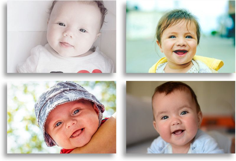 PRINTHUBS 60.96 cm Pregnant Women New Born Baby Kids Poster For Room Wall Décor (Size24x18 inch)S85 Removable Sticker  (Pack of 4)