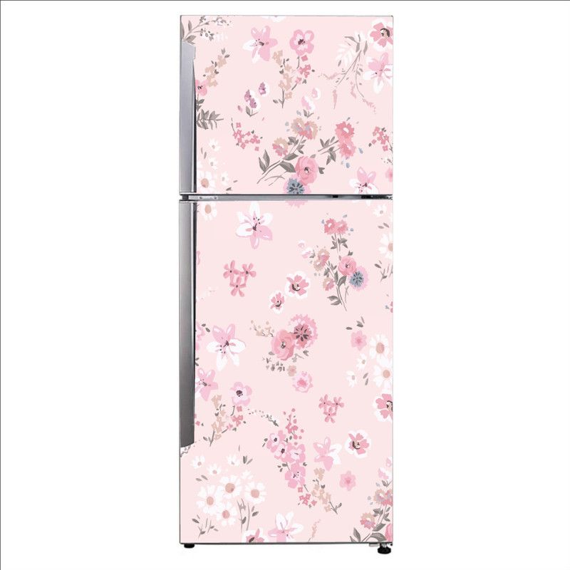 Advait Designs 60 cm Advait Designs Decorative Abstract flowers vector graphics design art Exta Large Sticker For Fridge Décor Self Adhesive Sticker  (Pack of 1)