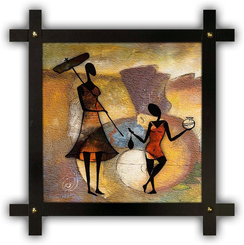 Poster N Frames Cross Wooden Frame Hand-Crafted with photo of Modern Arts 210-crossframe Digital Reprint 16.5 inch x 16.5 inch Painting  (With Frame)