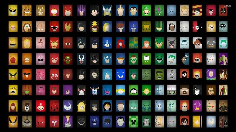 Collage Thor Iron Man Daredevil Rogue Green Goblin Luigi Hawkeye Superman Wolverine Batman Gambit Storm Harley ON FINE ART PAPER HD QUALITY WALLPAPER POSTER Fine Art Print  (19 inch X 13 inch, Rolled)