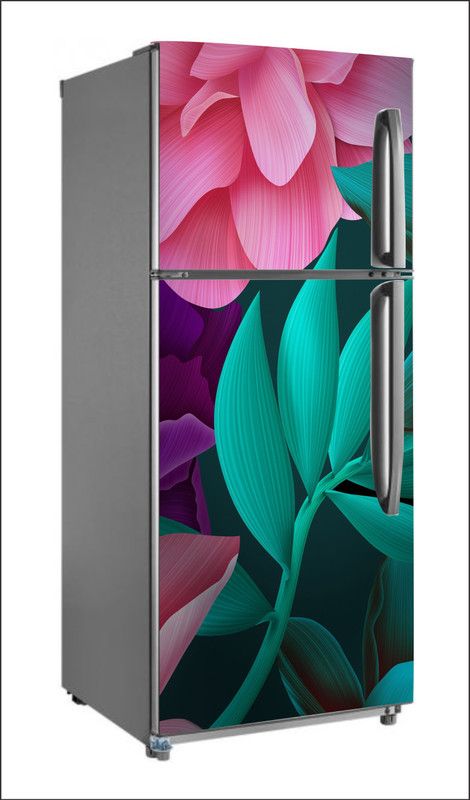 Decoration Designs 60 cm Flower Wallpaper And Decal Self Adhesive Fridge Wallpaer_Water Droplet PrintFG092 Self Adhesive Sticker  (Pack of 1)