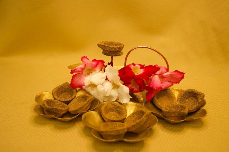 Nandi NANDI Earthenware (Pack of 24) Table Diya Set  (Height: 0.5 inch)