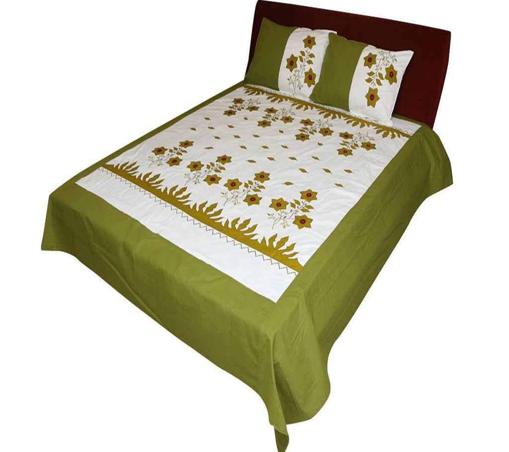 King Size Cotton Applique Bedsheet