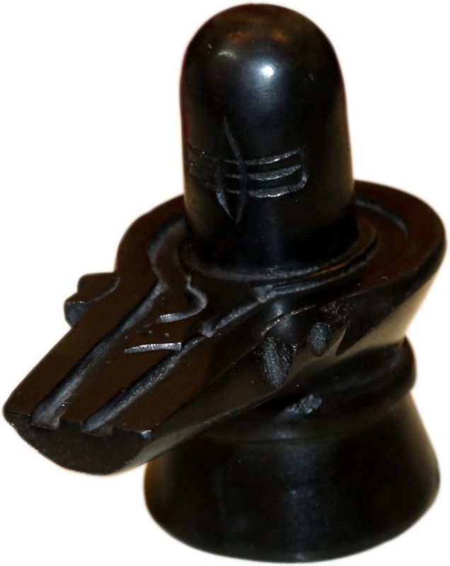 VALUE CRAFTS Shivling Murti Idol Marble, Black Decorative Showpiece - 13 cm  (Marble, Black)