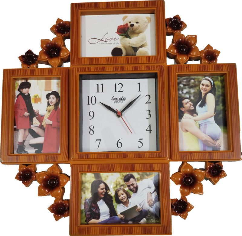 N F FASHION MDF Personalized, Customized Gift Best Friends Reel Photo Collage gift for Friends, BFF with Frame, Birthday Gift,Anniversary Gift Wall  (Brown, 4 Photo(s), 4*6, 4*6, 4*6, 4*6)