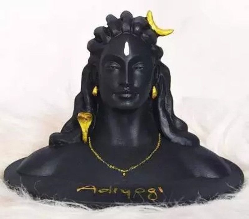 NAVYAKSH Lord shiva idols (4 Inches) in Spiritual & Festive Decor| Decorative Showpiece - 11 cm  (Polyresin, Black)