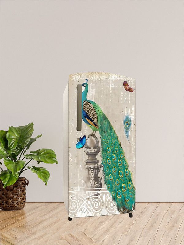 Wallpaper Mart 60.96 cm Single Door Fridge Decorative Vinyl Sticker Wrap (Size 24x49 inch)Design57 Self Adhesive Sticker  (Pack of 1)