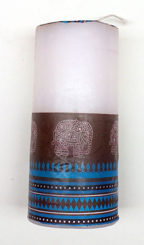 SRN PRODUCTS Roundcandle01 Candle  (White, Pack of 1)