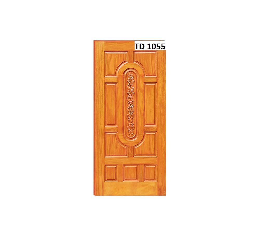 Stylish design solid Mehegoni wooden door