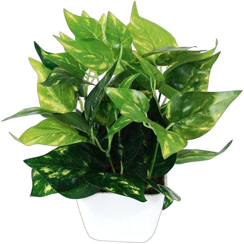 Green Plant indoor Bonsai Artificial Plant with Pot  (8 cm, Green)