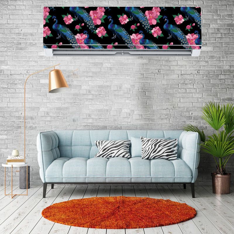 digital print world 91.44 cm Air Conditioner Sticker Medium Floral Design Size (84cm X 22cm) Self Adhesive Sticker  (Pack of 1)